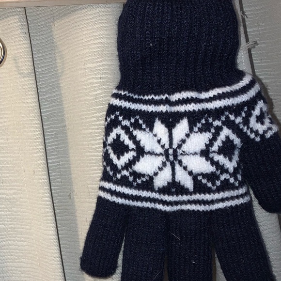Unisex knit gloves with fleece lining inside s/m - Picture 3 of 3